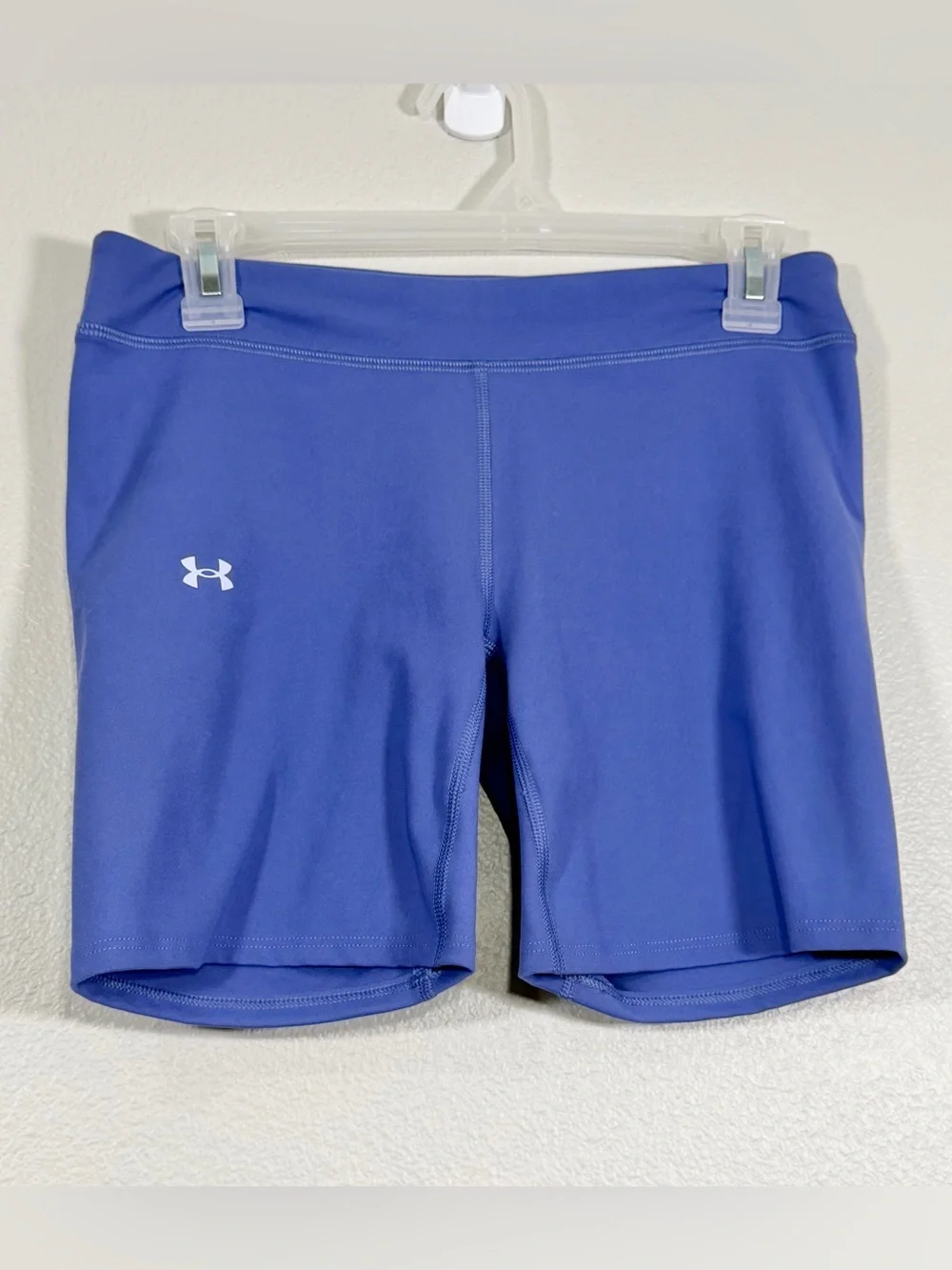 NEW Under Armour Motion Bike Short Athletic Compression Purple Blue Girl Youth L